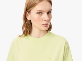 Женская хлопковая футболка Lacoste