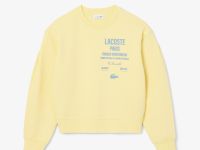 Женская толстовка Lacoste свободного кроя с плиссированным принтом