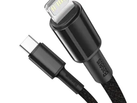 Кабель Baseus High Density Braided (Type-C) на (Lightning) 20W 100см нейлоновая оплётка (CATLGD-01) (черный)