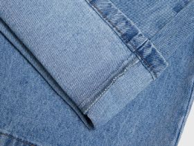 Широкие джинсы с карго-карманами для девочек, Голубой