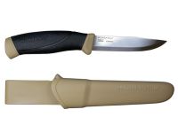 Нож с фиксированным лезвием Morakniv Companion Desert, сталь Sandvik 12С27, рукоять резина/пластик