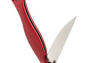 Складной нож Reptilian "Лаврак", сталь VG10, рукоять G10, красный