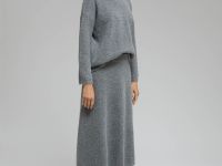 Вязаная юбка силуэта трапеция