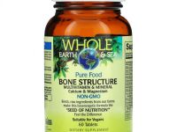 Natural Factors, Whole Earth & Sea, Мультивитамины и минералы костной структуры, кальций и магний, 60 таблеток