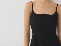 Сарафан мини со льном, Черный