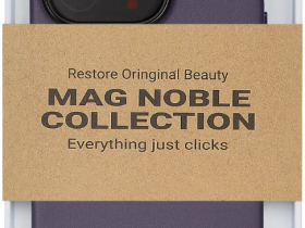 Чехол-накладка Kzdoo Mag Noble Collection MagSafe для Apple iPhone 14 Pro Max искусcтвенная кожа (карбоновый фиолетовый)