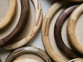 Рамка круглая KK/home, ручная работа, карагач