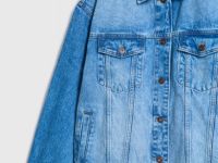 Джинсовая куртка-рубашка оверсайз, Синий