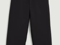 Утепленные брюки широкого кроя с утяжниками по низ