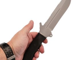 Нож для выживания Тайфун, сталь 65х13, рукоять Elastron