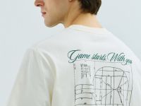 Футболка из хлопка с принтом, Белый