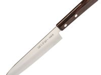 Поварской кухонный шеф нож Сантоку Kanetsugu Special Offer 17 см, сталь Aus 8 / Laminated Sus 410 Stainless Steel, рукоять розовое дерево