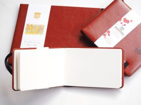 Скетчбук для акварели Baohong 12х16 см 24 л 300 г, хлопок, мелкозернистая