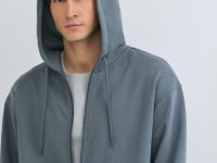 Толстовка на молнии с капюшоном, Серый
