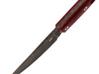 Нож Barmaley Knives Буратино, сталь AUS-10Co, рукоять Микарта, красный