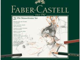 Набор для рисования Faber-castell "PITT MONOCHROME" 21 предмет, в металле