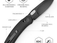 Складной нож Trivisa Lamb-03B, сталь N690, рукоять G10