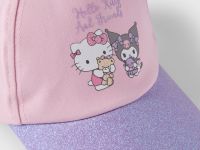 Сиреневая бейсболка с принтом Hello Kitty и Kuromi для девочки Глория Джинс