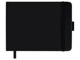 Скетчбук Гамма "Студия" 14,8х10,5 см 100 л 110 г, черный, твердая обложка, на резинке, белая