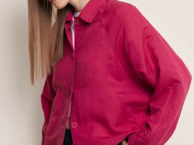 Жакет с добавлением льна и отложным воротником