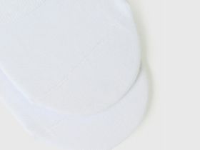 Носки-подследники из хлопка, 2 пары, Белый