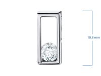 Классическая подвеска из белого золота с бриллиантом э4701пд06210858