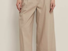 Укороченные брюки из конопляной ткани с хлопком