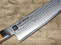 Нож кухонный Гюито Shimomura 210 мм, сталь VG-10 33 слоя, рукоять pakka wood