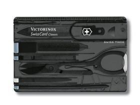 Швейцарская карта Victorinox SwissCard Onyx, сталь X45CrMoV15, рукоять ABS-Пластик, черный
