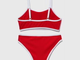 Купальный костюм для девочек, Красный