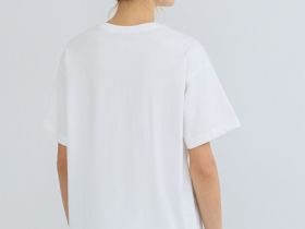 Футболка оверсайз с принтом, Белый