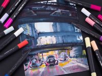 Маркер художественный "Сонет TWIN" Вечерний красный