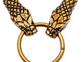 Фурнитура для браслета Концевики Змеи малые, бронза