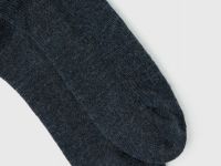 Высокие носки с шерстью в рубчик, Синий