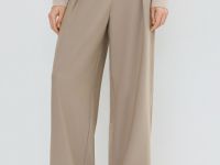 Прямые брюки с шерстью, Коричневый