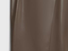 Юбка миди из искусственной кожи, Коричневый
