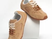 Кроссовки из натуральной кожи, Бежевый