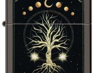 Зажигалка ZIPPO Mystic Nature Design с покрытием Black Ice®, латунь/сталь, черная