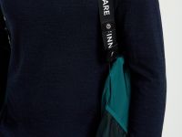 Пуховое полупальто с воротником-стойкой