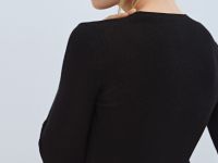 Вязаный джемпер с шерстью, Черный