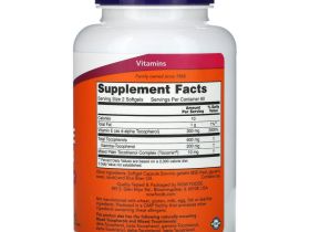NOW Foods, добавка с полным спектром витамина Е, улучшенная, 120 капсул