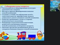 Вебинар «Создание условий для освоения детьми раннего возраста культурно-гигиенических навыков и навыков самообслуживания»