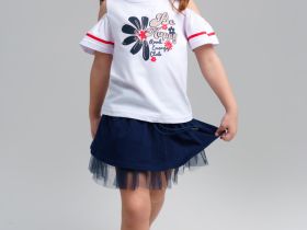 Фуфайка трикотажная для девочек (футболка)