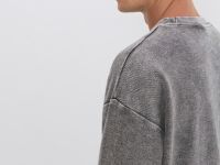 Свитшот из фактурной ткани, Серый