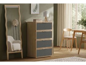 Комод Флавир 70x102 Рогожка Графитовый