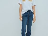 Базовые прямые джинсы, Синий