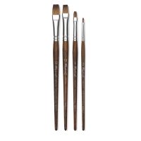 Кисть синтетика имитация соболь плоская Sennelier "Precision" короткая ручка