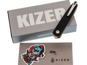 Складной нож Kizer Bamboo, сталь Nitro-V, рукоять G10, черный