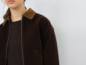 Жакет с бархатным напылением, Коричневый