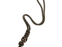 Темляк большой олива с бусиной "Ёжик"